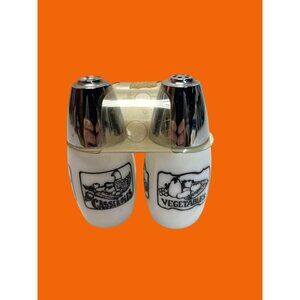 Vintage Gemco‎ DRY-ME Salt & Pepper Shakers With Carrier